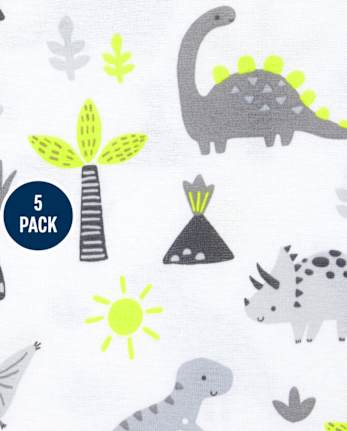 Baby Boys Dino Bodysuit 5-Pack