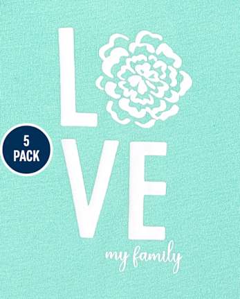 Baby Girls Eyelet Floral Bodysuit 5-Pack