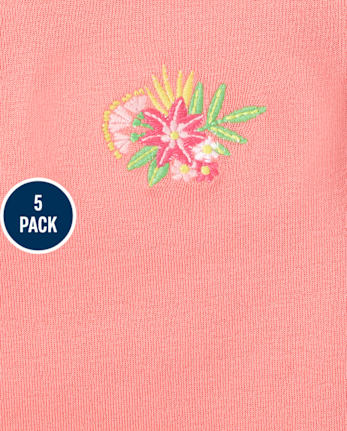 Baby Girls Tropical Bodysuit 5-Pack