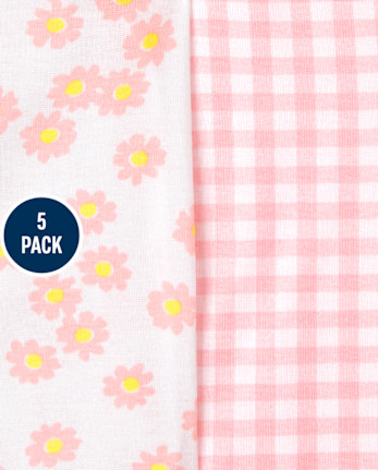 Baby Girls Daisy Bodysuit 5-Pack
