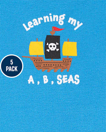 Lot de 5 cache-couches pirates pour bébé garçon