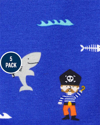 Lot de 5 cache-couches pirates pour bébé garçon