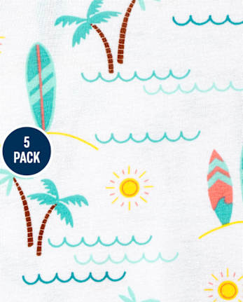 Body de surf para bebé niño, paquete de 5