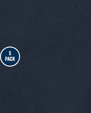 Boys Uniform Soft Pique Polo 5-Pack - Husky