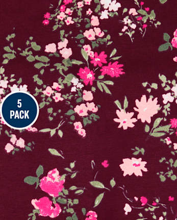 Lot de 5 leggings imprimés pour fille