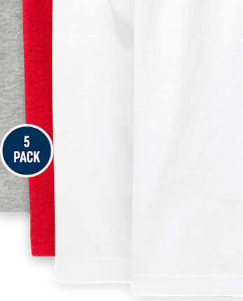 Boys Basic Layering Tee 5-Pack