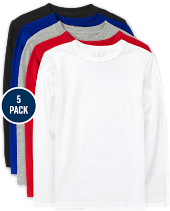 Boys Basic Layering Tee 5-Pack