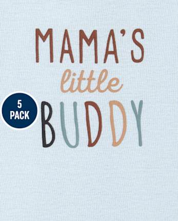Baby Boys Sloth Bodysuit 5-Pack