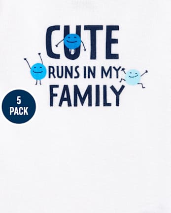 Baby Boys Monster Bodysuit 5-Pack