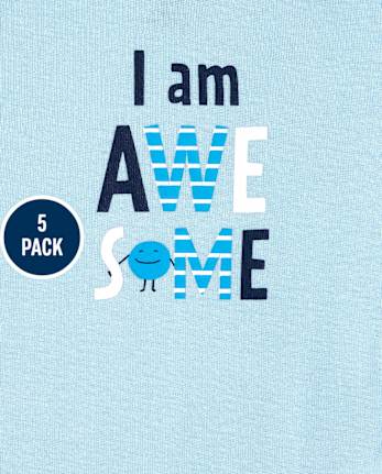 Baby Boys Monster Bodysuit 5-Pack