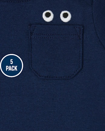Baby Boys Monster Bodysuit 5-Pack