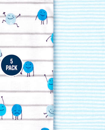 Baby Boys Monster Bodysuit 5-Pack