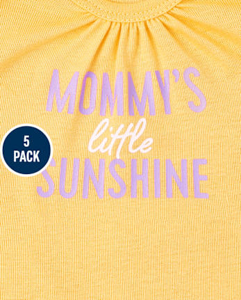 Baby Girls Floral Bodysuit 5-Pack