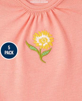 Baby Girls Floral Bodysuit 5-Pack
