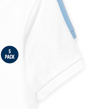 Polo de piqué uniforme para niños, paquete de 5