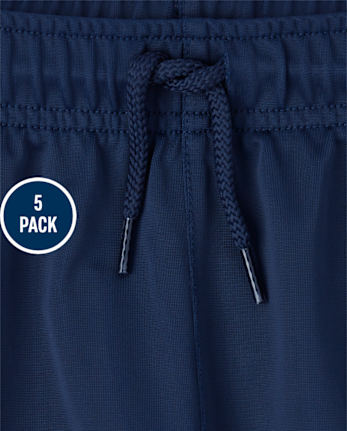 Shorts de baloncesto para niños, paquete de 5