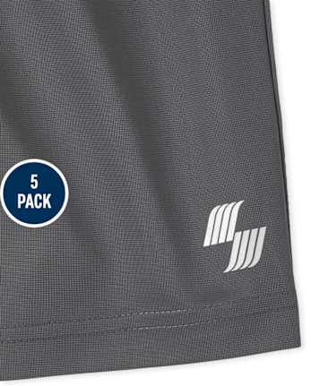 Shorts de baloncesto para niños, paquete de 5