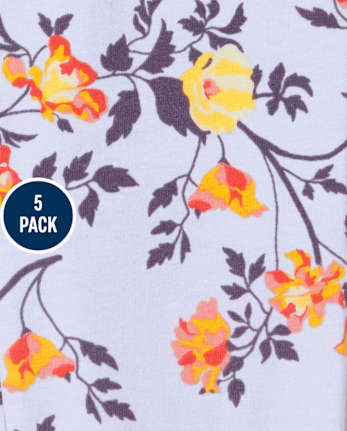 Girls Print Leggings 5-Pack