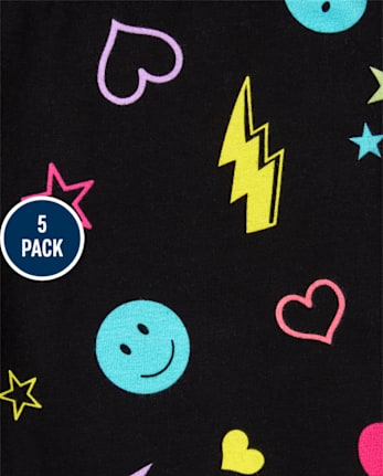 Girls Print Leggings 5-Pack