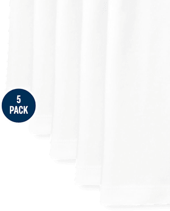 Girls Uniform Ruffle Soft Stretch Pique Polo 5-Pack - Plus