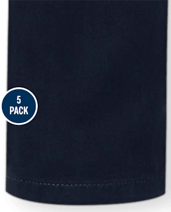 Pantalón chino ajustado elástico Niña Uniform, paquete de 5