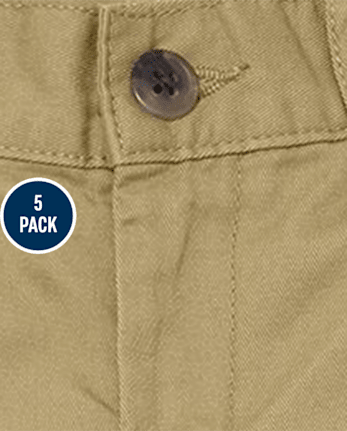 Lot de 5 pantalons chino skinny extensibles uniformes pour garçons