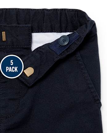 Lot de 5 pantalons chino skinny extensibles pour bébés et tout-petits garçons