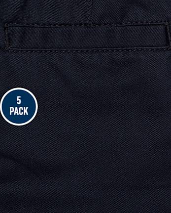 Lot de 5 pantalons chino skinny extensibles pour bébés et tout-petits garçons