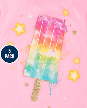 Girls Food Graphic Tee 5-Pack