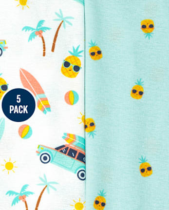 Body de piña unisex para bebé, paquete de 5