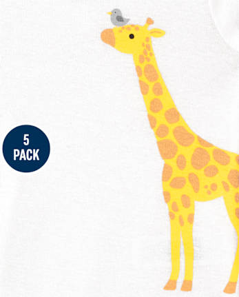 Baby Boys Safari Bodysuit 5-Pack