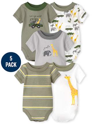 Lot de 5 cache-couches Safari pour bébés garçons