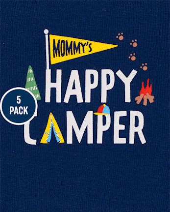Body Camper para bebé niño, paquete de 5
