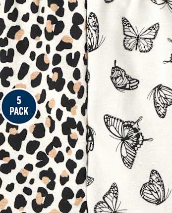 Body Bebé Niña Volantes Leopardo Pack de 5