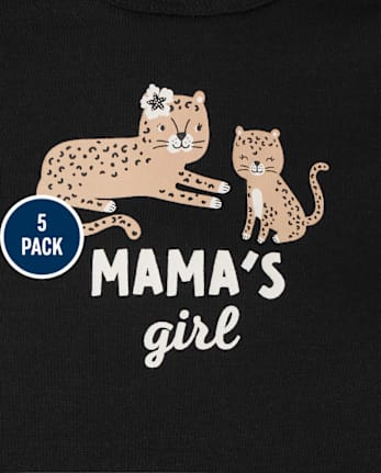 Body Bebé Niña Volantes Leopardo Pack de 5