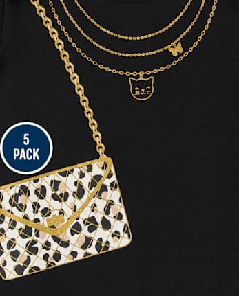 Body Bebé Niña Volantes Leopardo Pack de 5