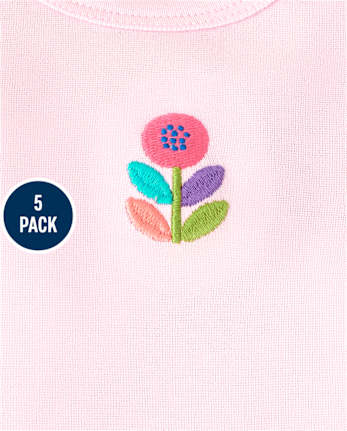 Body con volantes de elefante para bebé, paquete de 5