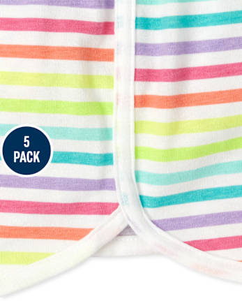 Girls Print Dolphin Shorts 5-Pack