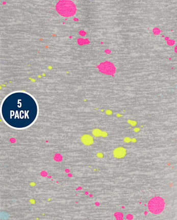 Leggings capri estampados para niñas, paquete de 5