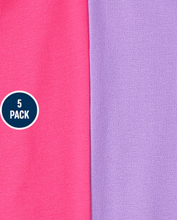 Leggings capri estampados para niñas, paquete de 5