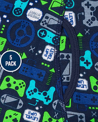 Lot de 5 boxers Gamer pour garçons