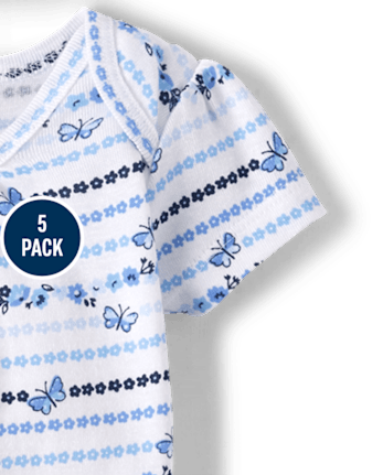 Lot de 5 cache-couches papillon bébé fille
