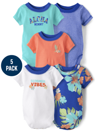 Lot de 5 cache-couches tropicales pour bébé garçon