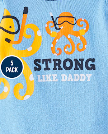 Baby Boys Sea Critter Bodysuit 5-Pack
