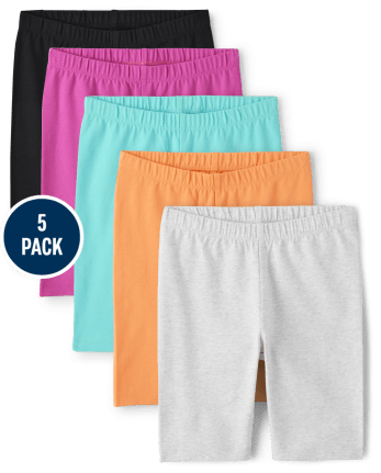 Girls Bike Shorts 5-Pack