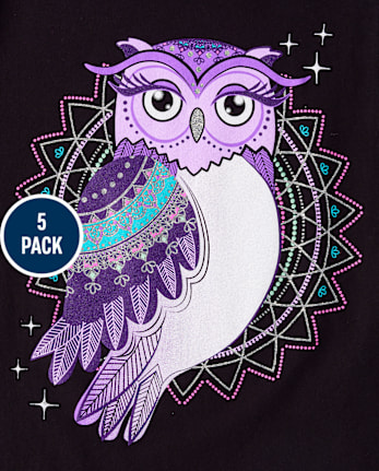 Girls Animal Graphic Tee 5-Pack