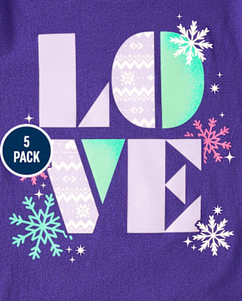 Girls Animal Graphic Tee 5-Pack