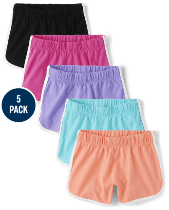 Paquete de 5 pantalones cortos con delfines para niñas