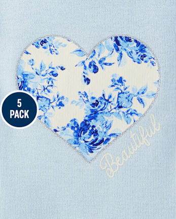 Baby Girls Floral Bodysuit 5-Pack