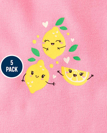 Baby Girls Lemon Bodysuit 5-Pack